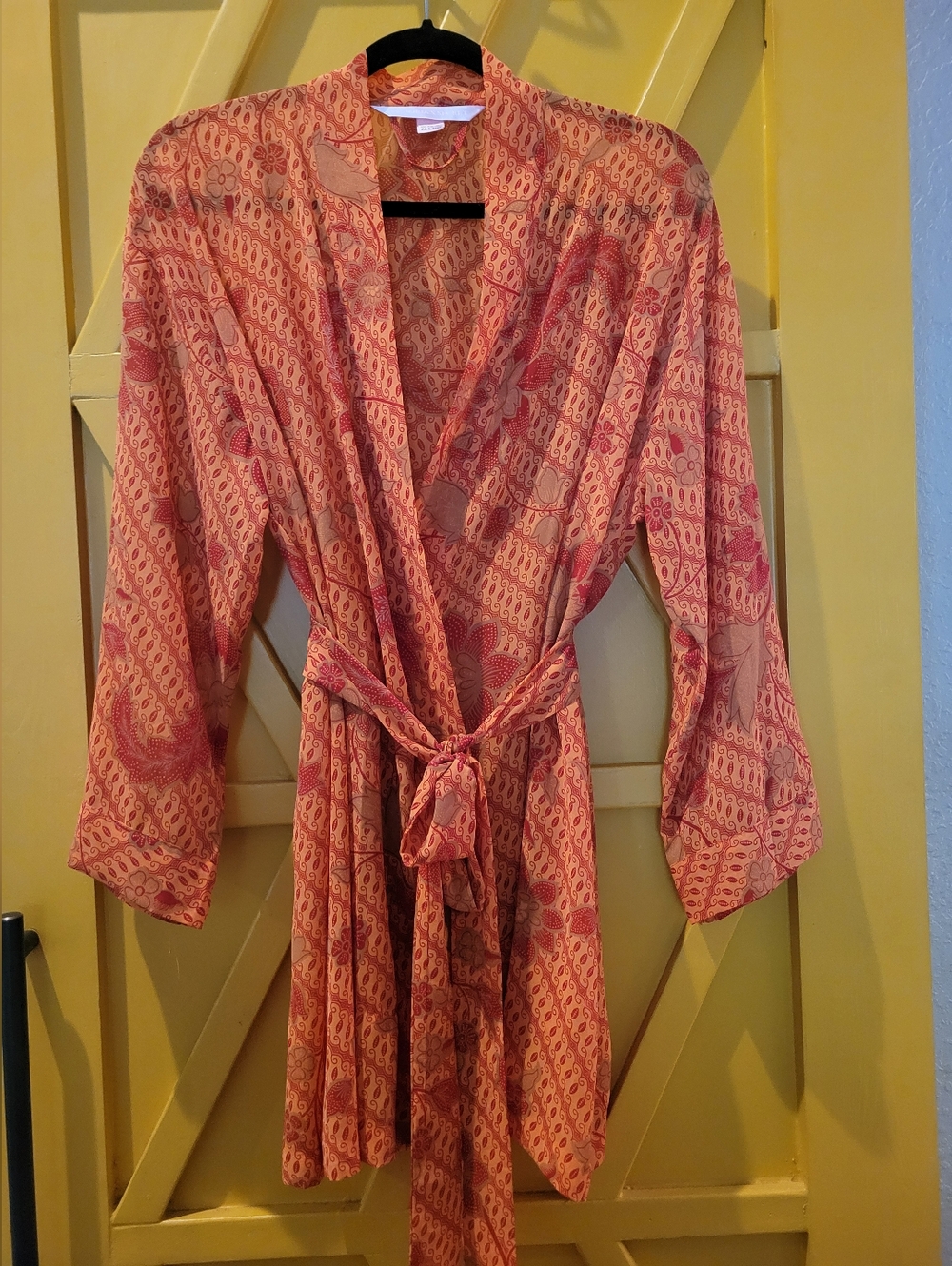 Victoria's Secret Printed Satin Robe with Belt